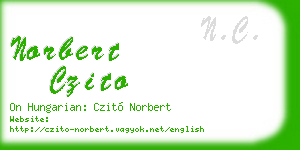 norbert czito business card