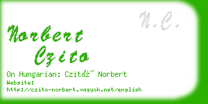 norbert czito business card